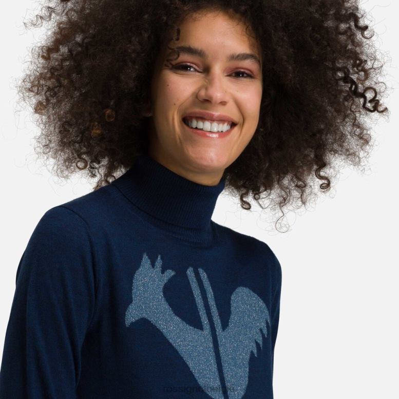 vrouwen klassieke coltrui donkermarine toppen Rossignol NF00D870