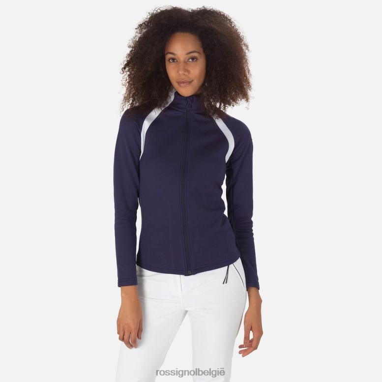 vrouwen luchtfoto fleece met volledige ritssluiting donkermarine toppen Rossignol NF00D1075