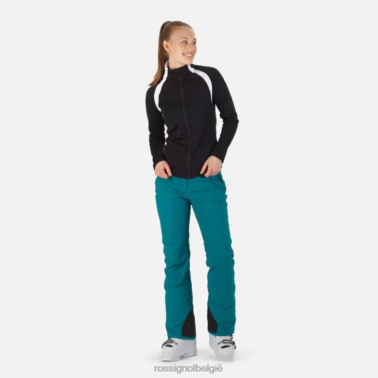 vrouwen luchtfoto fleece met volledige ritssluiting zwart toppen Rossignol NF00D709