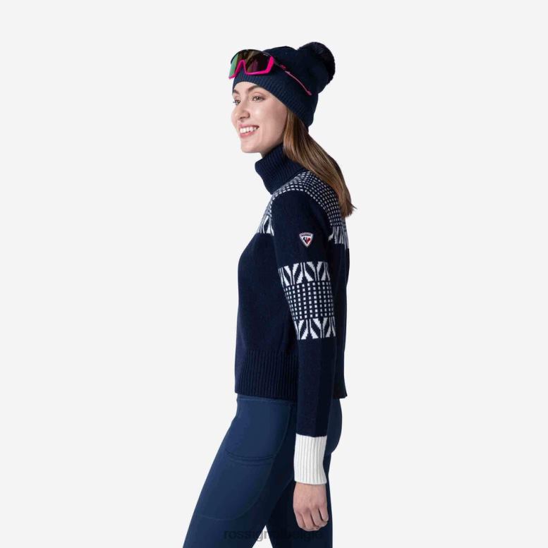 vrouwen vintage gebreide trui met col donkermarine toppen Rossignol NF00D1041