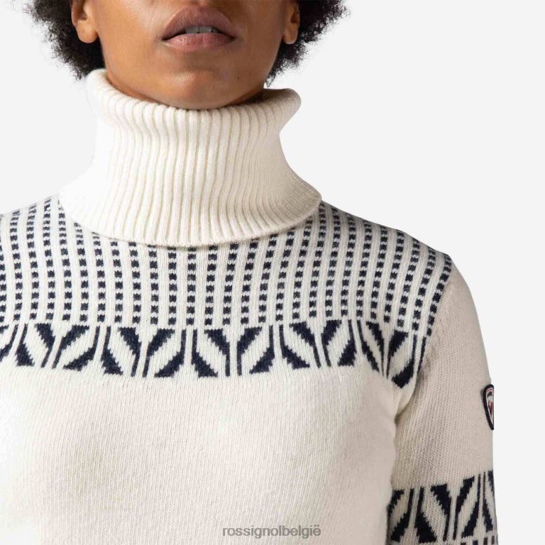 vrouwen vintage gebreide trui met col wit toppen Rossignol NF00D1042