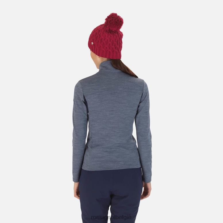 vrouwen Reageer tussenlaag van merino met volledige ritssluiting donkermarine toppen Rossignol NF00D858